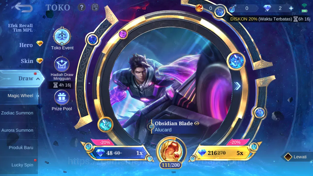 Mobile Legends: Bang Bang Accounts Hero 131 Skin 269 | Zodiac Helcurt | Lightborn Har image 14