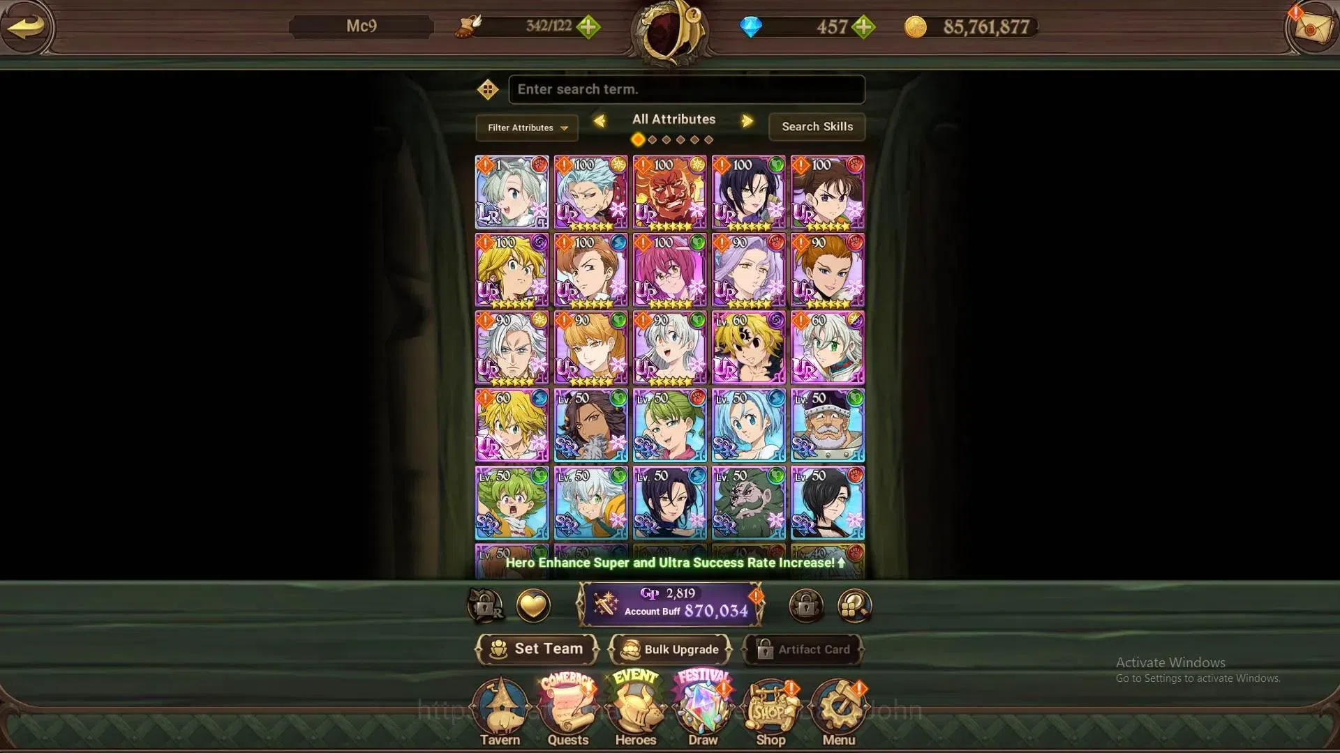 The Seven Deadly Sins: Grand Cross Accounts Global | 870K CC | DM 457 | UR Mesis 2/6, KOP Tris image 4