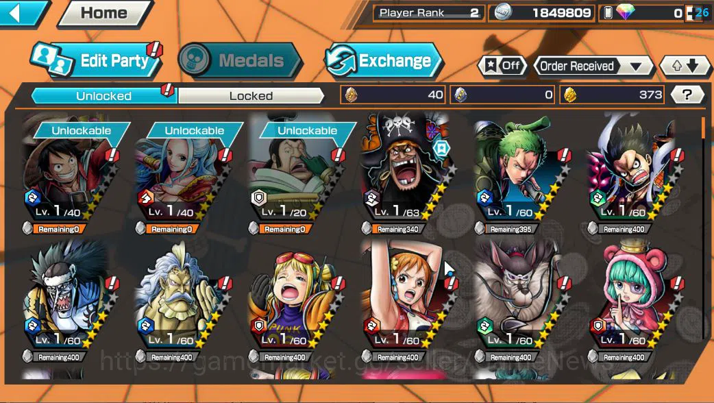 One Piece Bounty Rush Accounts Starter Global|4 EX|TFE Marshal D Teach,T5E St. Saturn,Raid On Onigashima Roronoa Zoro,BP 4