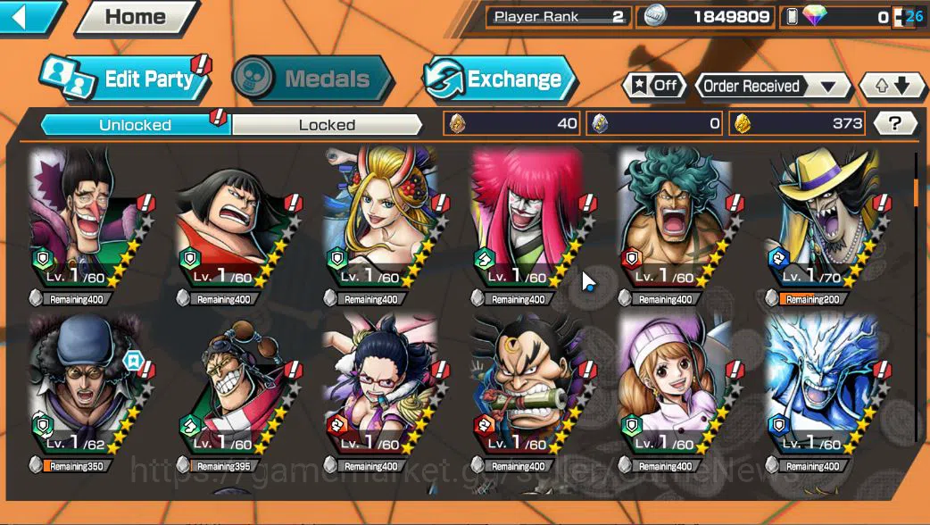 One Piece Bounty Rush Accounts Starter Global|4 EX|TFE Marshal D Teach,T5E St. Saturn,Raid On Onigashima Roronoa Zoro,BP 5