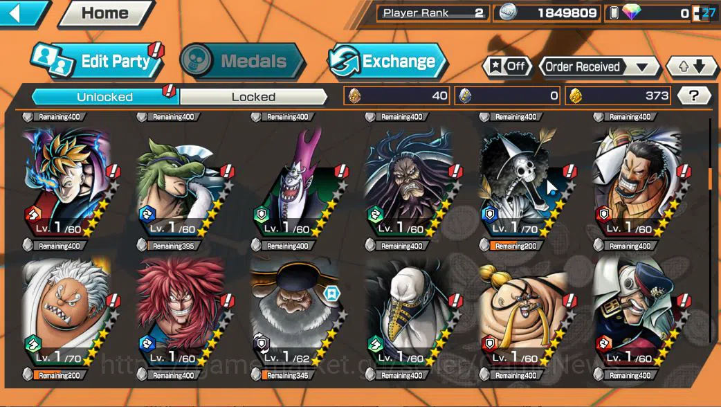 One Piece Bounty Rush Accounts Starter Global|4 EX|TFE Marshal D Teach,T5E St. Saturn,Raid On Onigashima Roronoa Zoro,BP 6