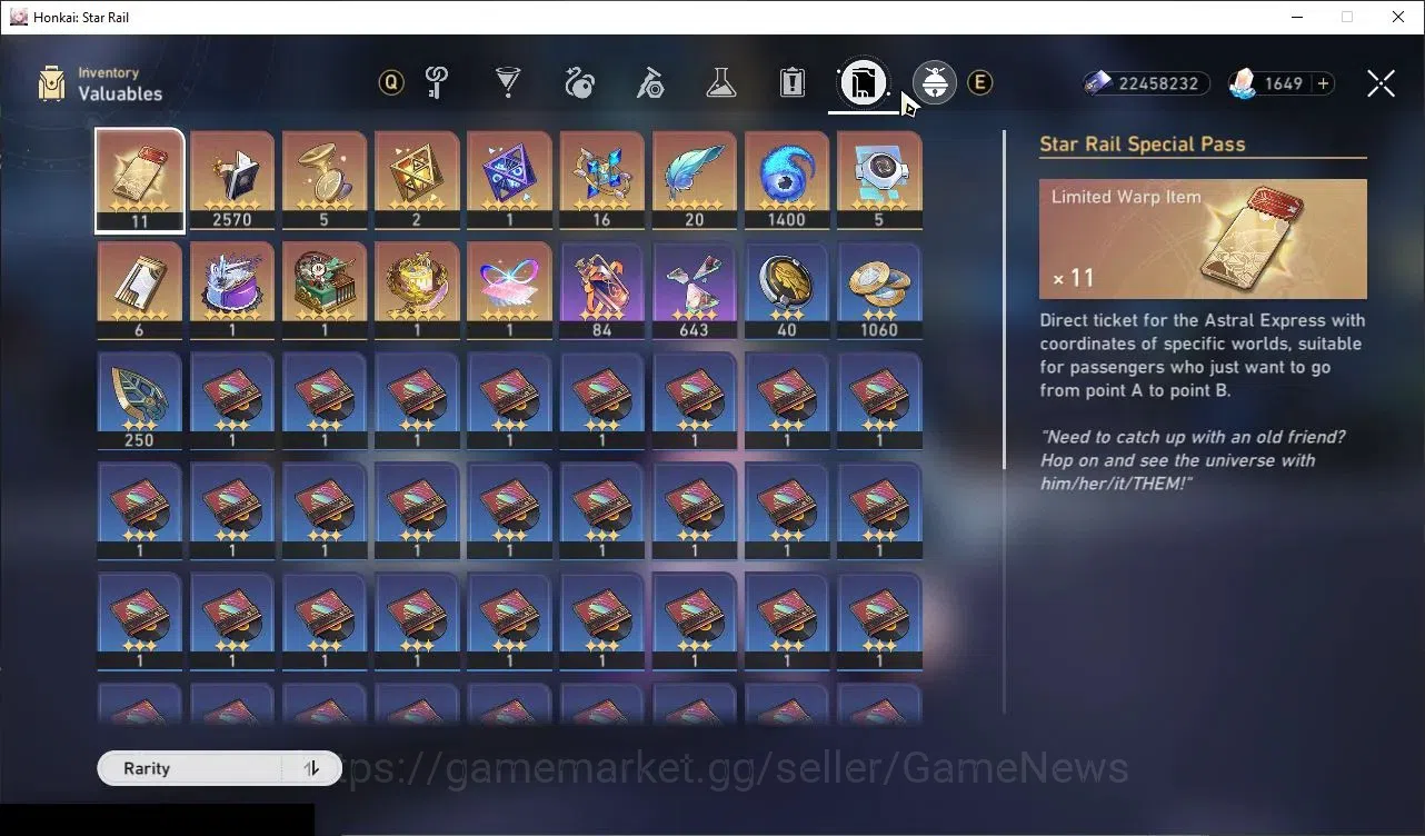 Honkai Star Rail Accounts Others Asia|TL 70|22 Limited|(Castorice,Cyrene,Saber E1)+Sign The Herta,Yao 13