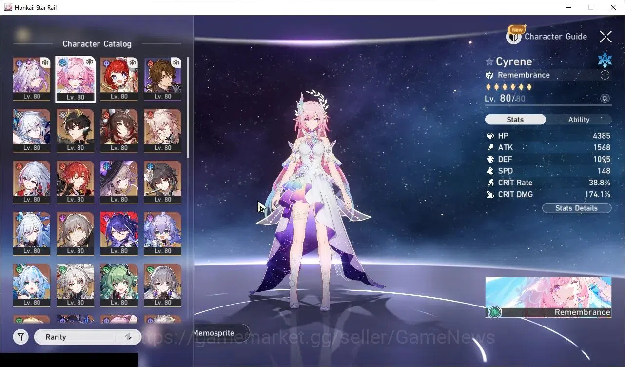 Honkai Star Rail Accounts Others Asia|TL 70|22 Limited|(Castorice,Cyrene,Saber E1)+Sign The Herta,Yao 4