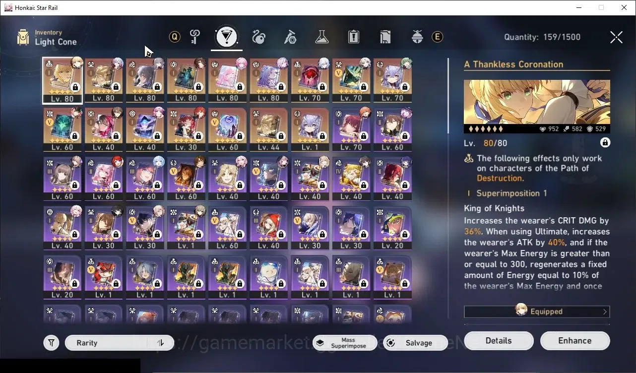 Honkai Star Rail Accounts Others Asia|TL 70|22 Limited|(Castorice,Cyrene,Saber E1)+Sign The Herta,Yao 7
