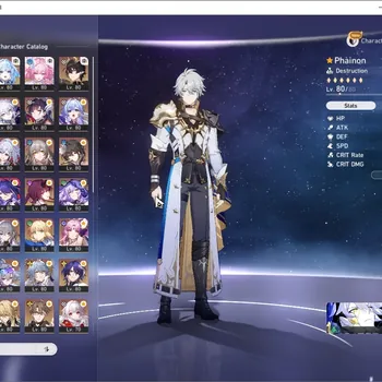 Honkai Star Rail Accounts Others Asia|TL 70|3 Prem Team|27 Limited|(Phainon,Kafka,Robin,Gilgamesh)+Sign Cerydra E5,Firefly