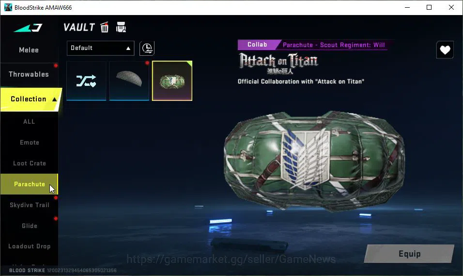 Blood Strike Accounts ASIA|Collab AOT[Mikasa,M700-Thunder Gun]|5 ULTRA[H image 10