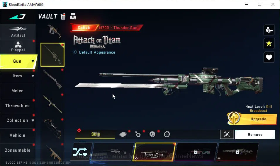 Blood Strike Accounts ASIA|Collab AOT[Mikasa,M700-Thunder Gun]|5 ULTRA[H image 19