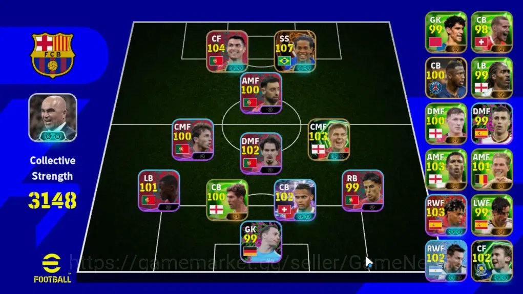eFootball Accounts Legends & Iconic Players Android|NationalTeamPack Portugal2026|BigTime Ronaldinho Gaucho|Epic 1