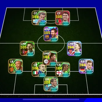 eFootball Accounts Legends & Iconic Players OVR 3230 • PACK MESSI AND PORTUGAL