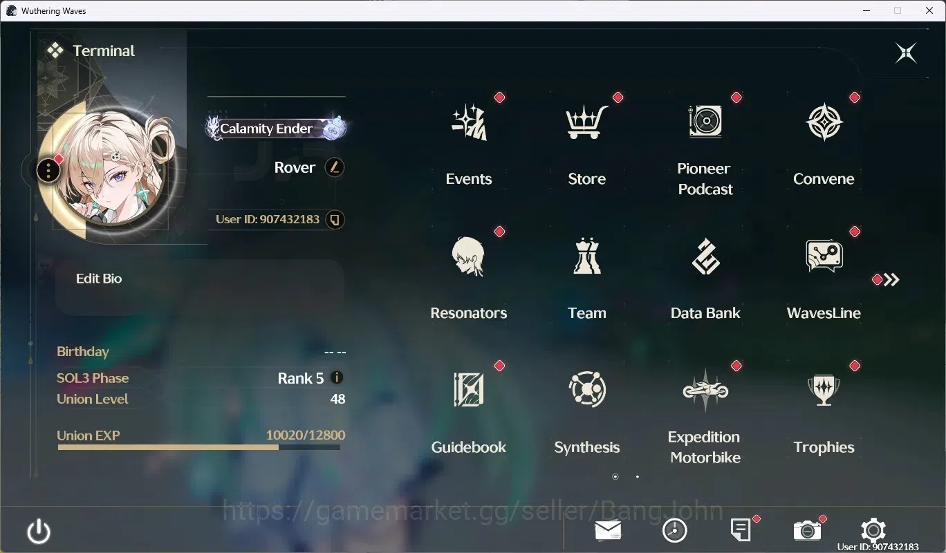 Wuthering Waves Accounts SEA|UL49|Rank5|5CharLimit[Hiyuki RC2(Sign),Lynae R image 1