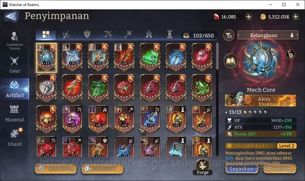 Watcher of Realms Accounts Global 60x|Lv 62| 2M Power|3 Lord[Rivenhald,Laya,T image 14
