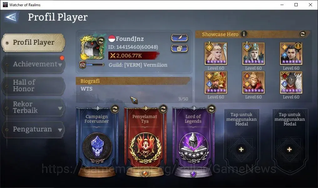 Watcher of Realms Accounts Global 60x|Lv 62| 2M Power|3 Lord[Rivenhald,Laya,T image 2