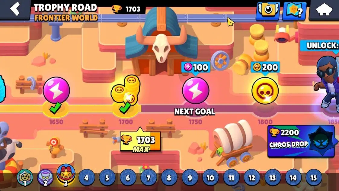 Brawl Stars Accounts 1703 Trophy|24 Brawlers 1 Max Lvl [EMZ] Myth Mortis|14 Skins|2 Epic [Sugarplum rosa] 2 SR|4,5K PP|CN 12