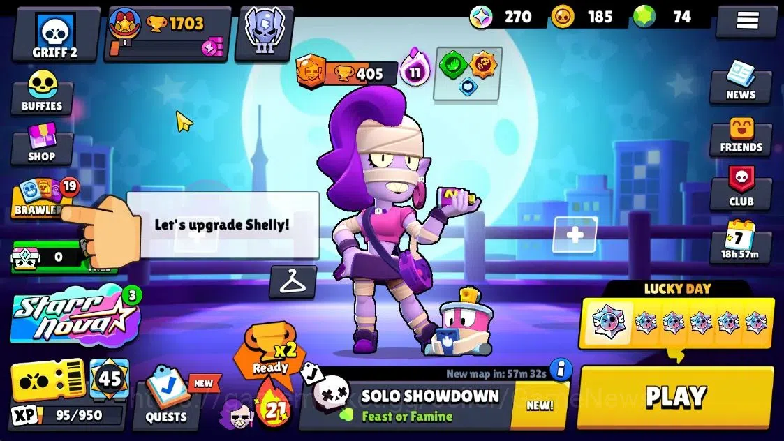 Brawl Stars Accounts 1703 Trophy|24 Brawlers 1 Max Lvl [EMZ] Myth Mortis|14 Skins|2 Epic [Sugarplum rosa] 2 SR|4,5K PP|CN 3