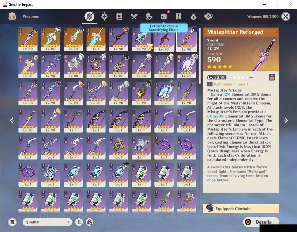 Genshin Impact Accounts ASIA|AR 58|17 Limited + 4 (*5Weapon)|Nefer,Lauma,N image 5
