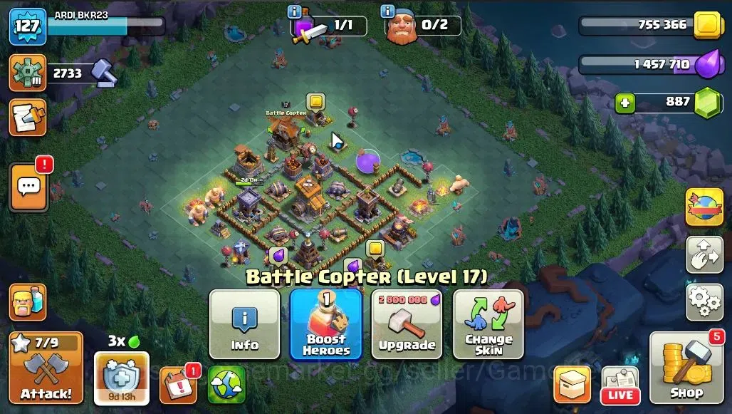 Clash of Clans Accounts LV 127|TH 13-BH 10||HH 7|Limited Skin|BK 38,AQ 40, image 15