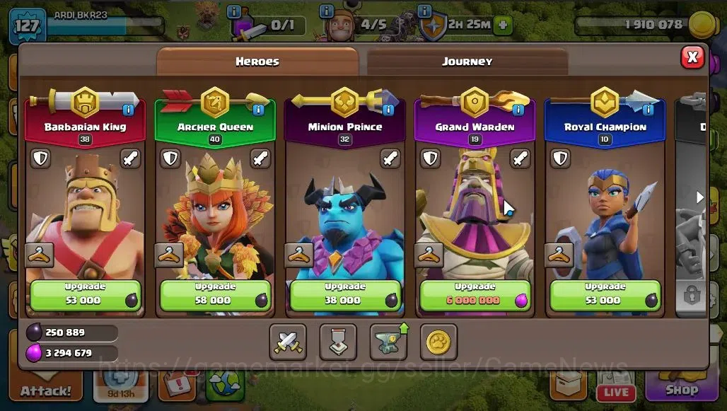 Clash of Clans Accounts LV 127|TH 13-BH 10||HH 7|Limited Skin|BK 38,AQ 40, image 8