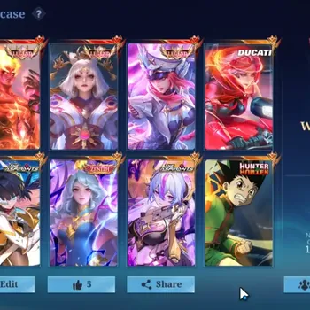 Mobile Legends: Bang Bang Accounts Others Hero 133|Skin 657|ExImmo 276|Full JJK|Legend Freya,Valir,Lunox|Naruto Julian