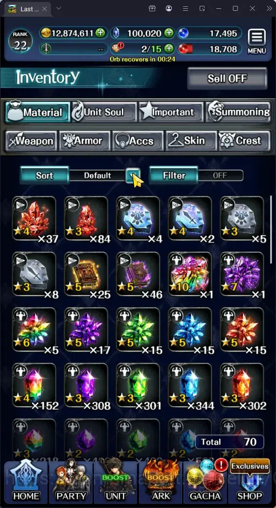 Last Cloudia Accounts GLOBAL|Rank 22|100K Crysta|Top Tier Unit (Total 17 image 10