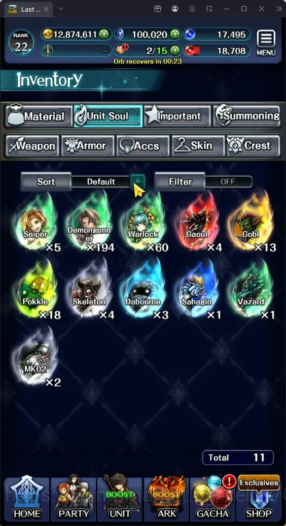 Last Cloudia Accounts GLOBAL|Rank 22|100K Crysta|Top Tier Unit (Total 17 image 11