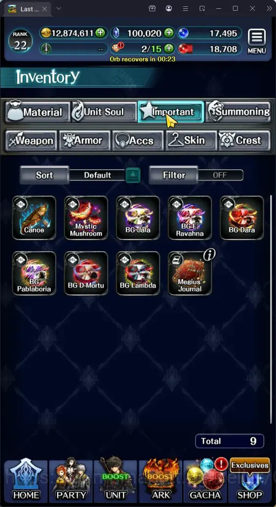 Last Cloudia Accounts GLOBAL|Rank 22|100K Crysta|Top Tier Unit (Total 17 image 12