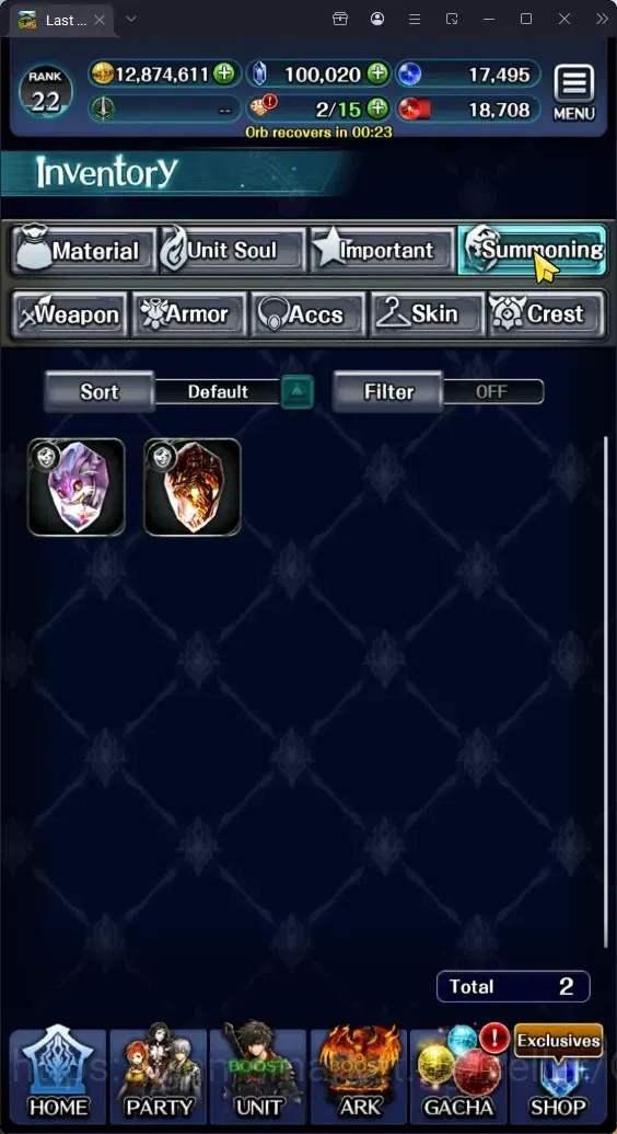 Last Cloudia Accounts GLOBAL|Rank 22|100K Crysta|Top Tier Unit (Total 17 image 13