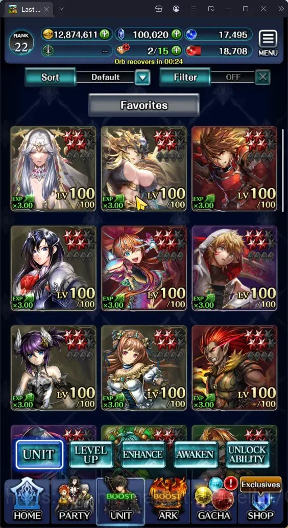 Last Cloudia Accounts GLOBAL|Rank 22|100K Crysta|Top Tier Unit (Total 17 image 3