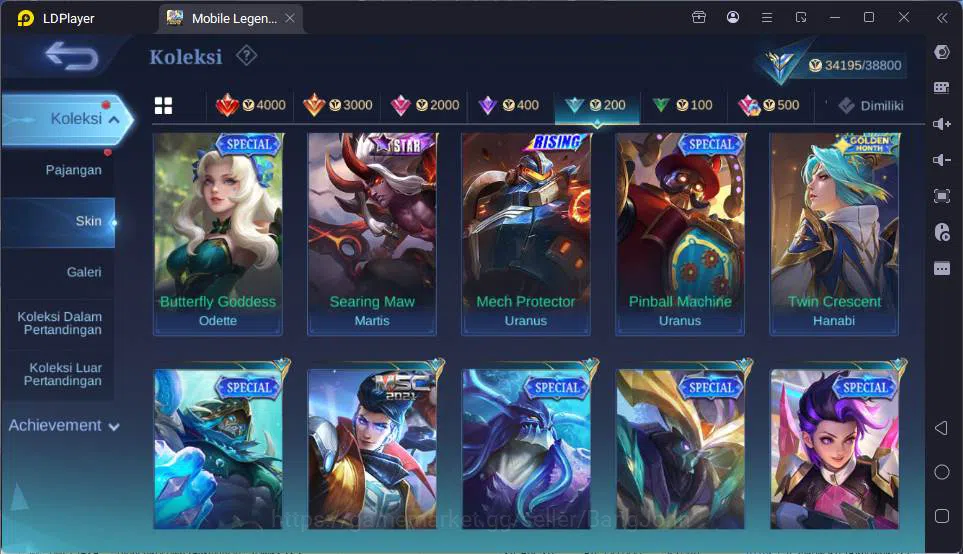 Mobile Legends: Bang Bang Accounts GLOBAL|Hero 115|Skin 152|Prime Beatrix,Blazing Lay image 13