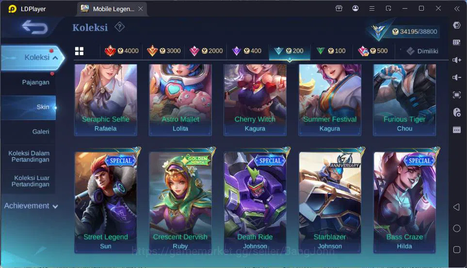 Mobile Legends: Bang Bang Accounts GLOBAL|Hero 115|Skin 152|Prime Beatrix,Blazing Lay image 15