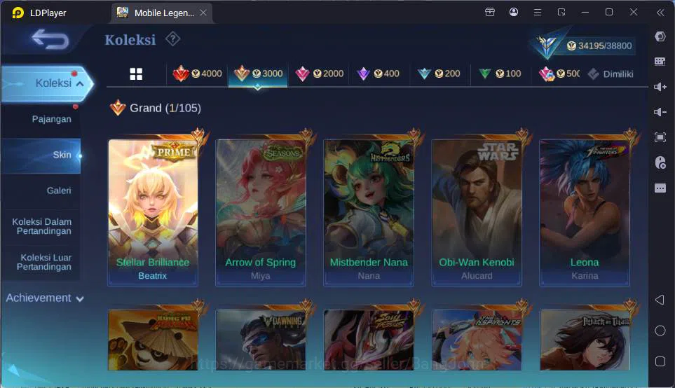 Mobile Legends: Bang Bang Accounts GLOBAL|Hero 115|Skin 152|Prime Beatrix,Blazing Lay image 19