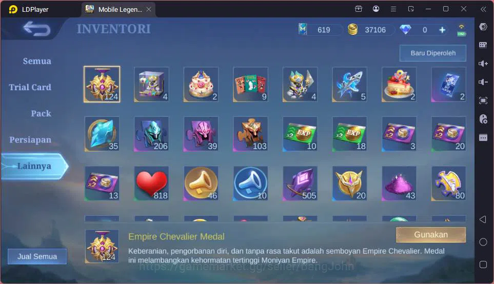 Mobile Legends: Bang Bang Accounts GLOBAL|Hero 115|Skin 152|Prime Beatrix,Blazing Lay image 2