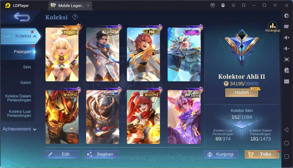 Mobile Legends: Bang Bang Accounts GLOBAL|Hero 115|Skin 152|Prime Beatrix,Blazing Lay image 20