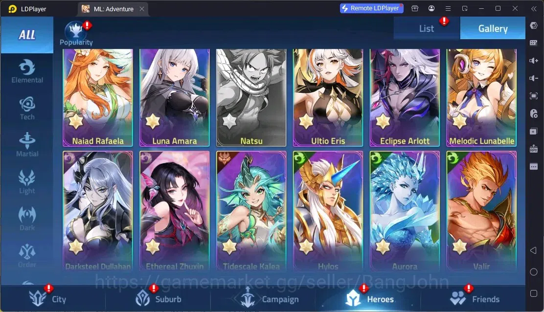 Mobile Legends: Adventure Accounts Global |LV 342|701M Power|VIP 10|Camp 65-4|Hero 321|11 Nexus|40Awaken|2UR|10Epic|50Rare 14