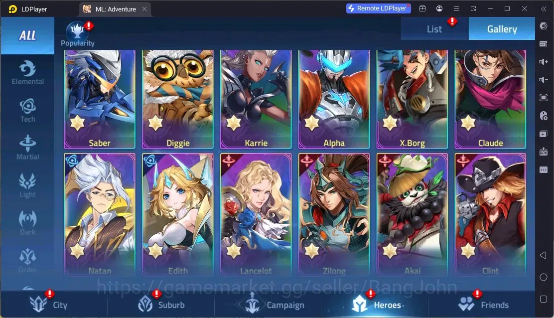 Mobile Legends: Adventure Accounts Global |LV 342|701M Power|VIP 10|Camp 65-4|Hero 321|11 Nexus|40Awaken|2UR|10Epic|50Rare 16