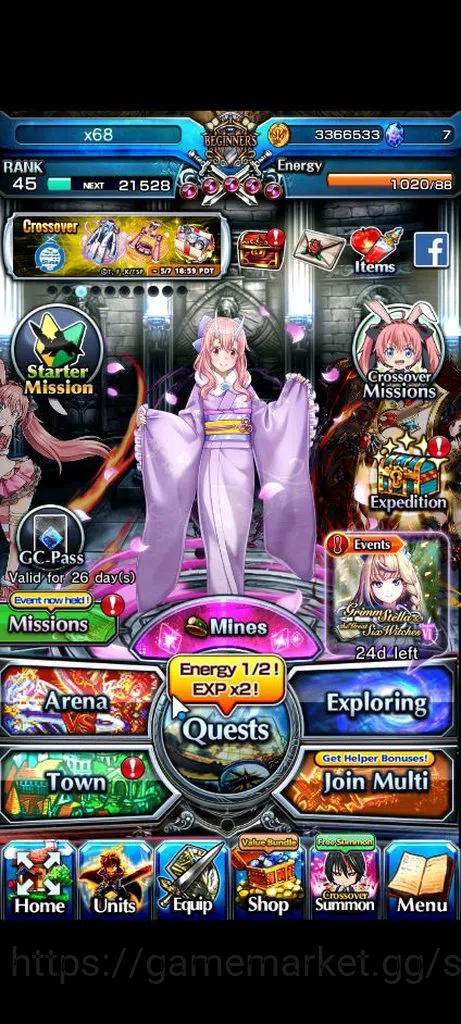 Grand Summoners Accounts Global|Rank 45|Fresh Starter| 6 Ascend+2 TW | [Shu image 1