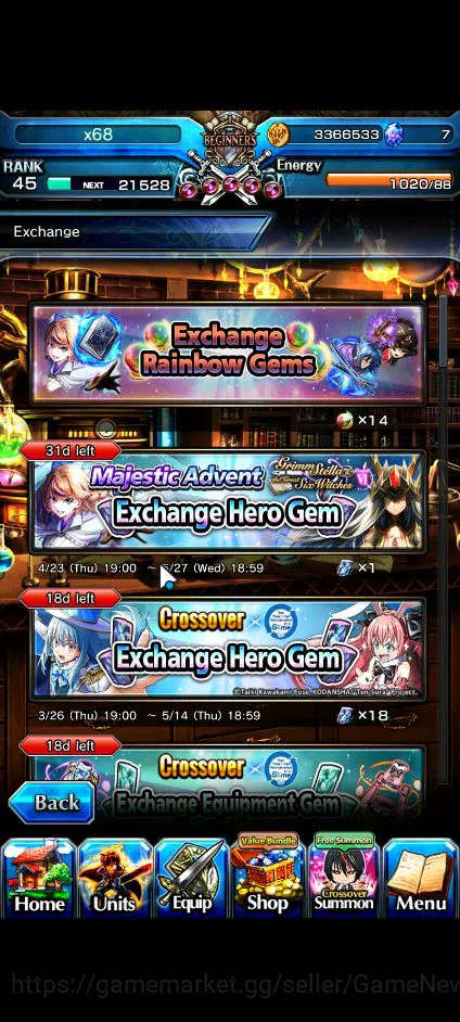 Grand Summoners Accounts Global|Rank 45|Fresh Starter| 6 Ascend+2 TW | [Shu image 3