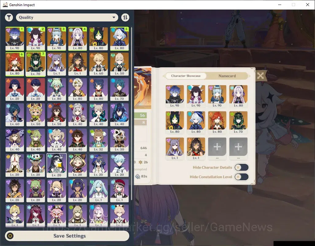 Genshin Impact Accounts ASIA|AR 56|7 Limited + 6 (*5Weapon)|(Mavuika,Flins image 1