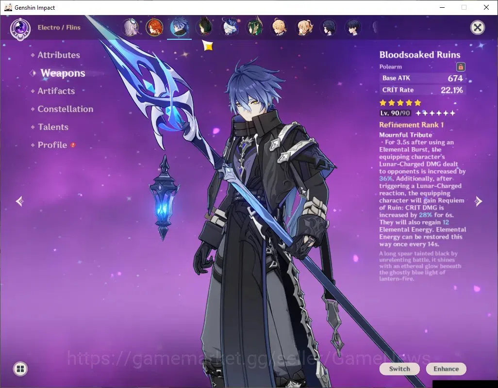 Genshin Impact Accounts ASIA|AR 56|7 Limited + 6 (*5Weapon)|(Mavuika,Flins image 4