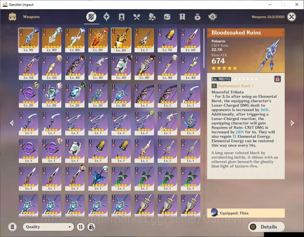 Genshin Impact Accounts ASIA|AR 56|7 Limited + 6 (*5Weapon)|(Mavuika,Flins image 6