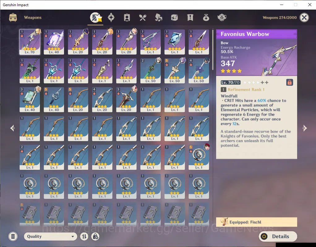 Genshin Impact Accounts ASIA|Starter|AR 35|1 Limited+15(*4Character)|Escof image 4