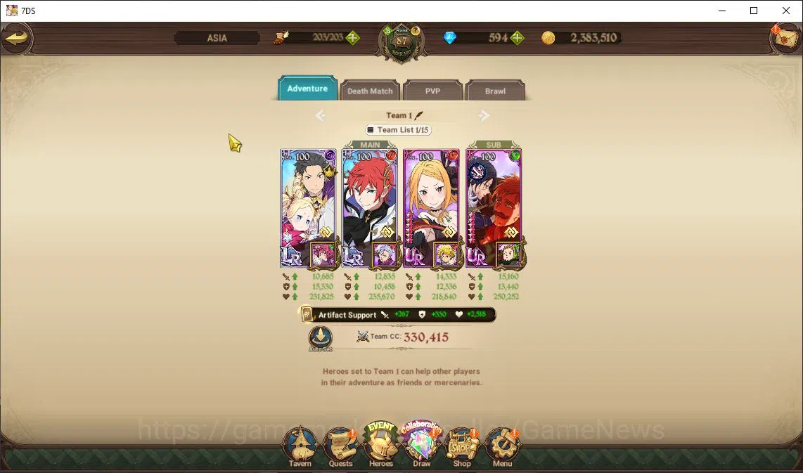 The Seven Deadly Sins: Grand Cross Accounts Asia|3,8M CC|594 DM+102 LS|3 LR+6 UR+Many Collab|S image 11