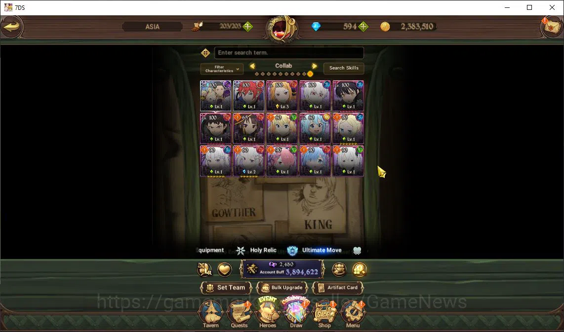 The Seven Deadly Sins: Grand Cross Accounts Asia|3,8M CC|594 DM+102 LS|3 LR+6 UR+Many Collab|S image 18