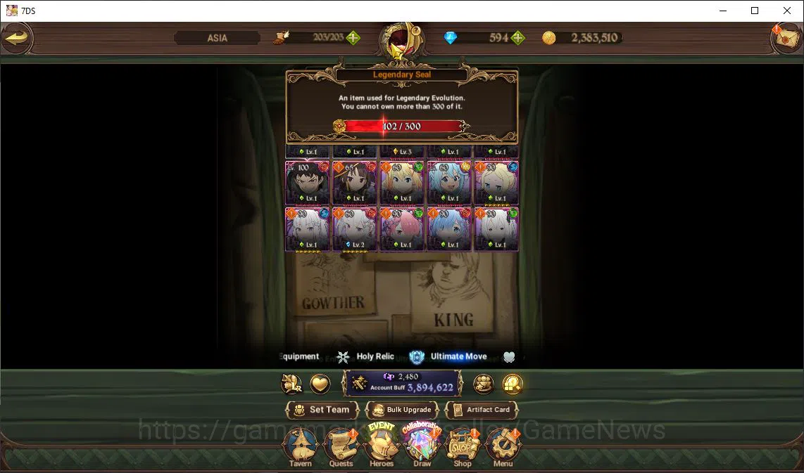 The Seven Deadly Sins: Grand Cross Accounts Asia|3,8M CC|594 DM+102 LS|3 LR+6 UR+Many Collab|S image 19