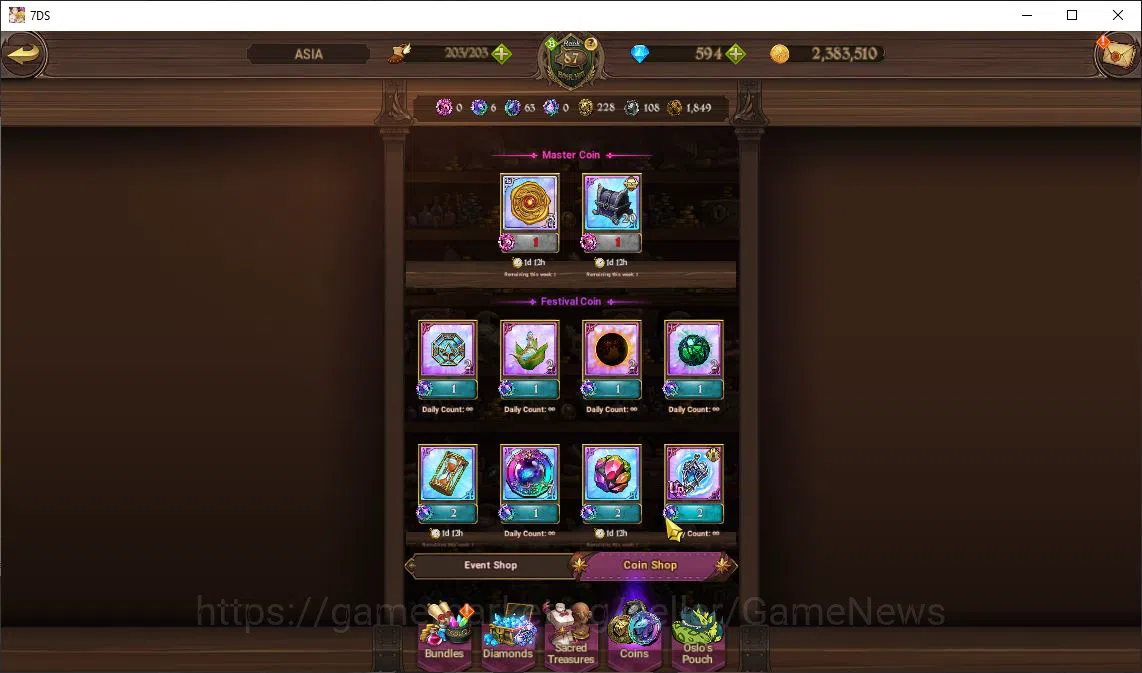 The Seven Deadly Sins: Grand Cross Accounts Asia|3,8M CC|594 DM+102 LS|3 LR+6 UR+Many Collab|S image 7