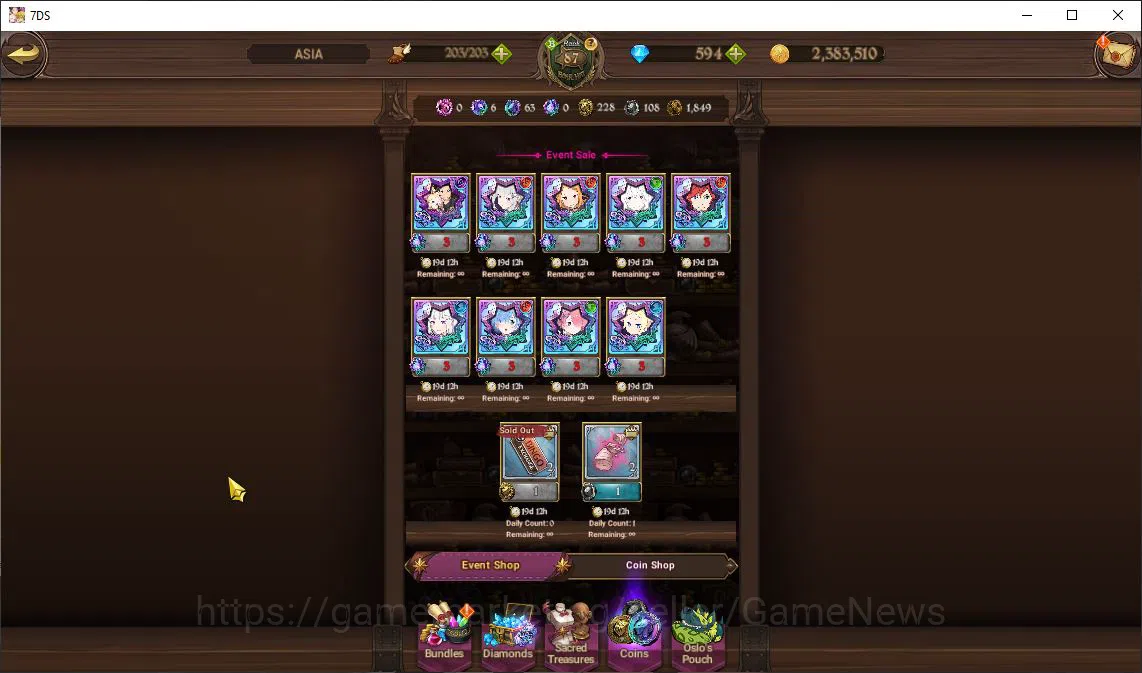 The Seven Deadly Sins: Grand Cross Accounts Asia|3,8M CC|594 DM+102 LS|3 LR+6 UR+Many Collab|S image 8
