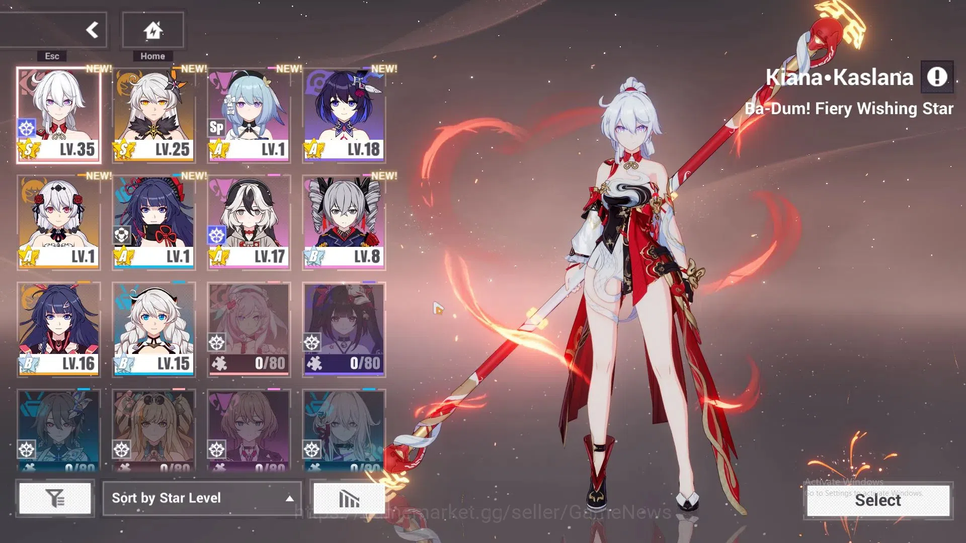Honkai Impact 3rd Accounts SEA Lv40|1 Fullset|1,2K Crystal|Kiana Kaslana Ba-D image 2