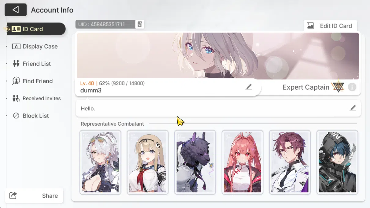 Chaos Zero Nightmare Accounts GLOBAL Lv40|6 SSR(Nine,HugoM1,HaruM1,Meilin,Luke,K image 10