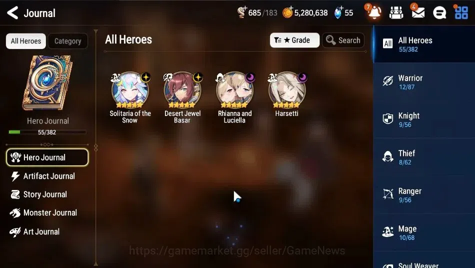 Epic Seven Accounts GLOBAL Unverif|New Era|4 ML(Rhiana&Luciel,Harsetti image 4