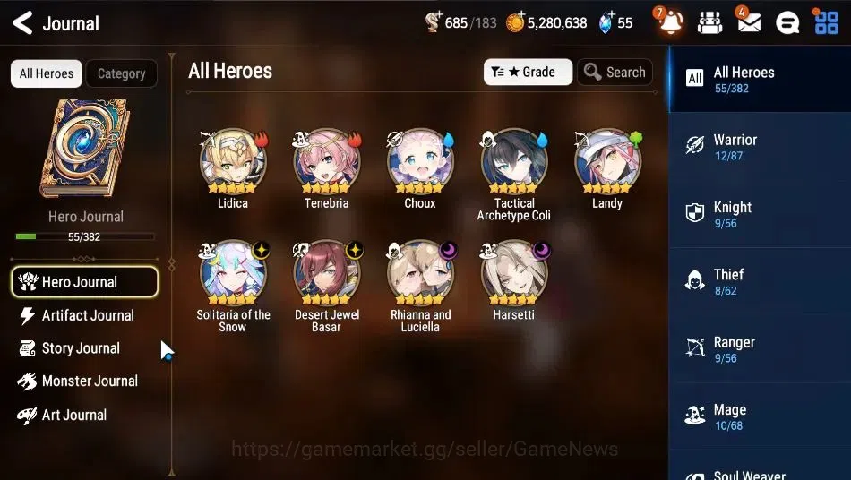 Epic Seven Accounts GLOBAL Unverif|New Era|4 ML(Rhiana&Luciel,Harsetti image 5