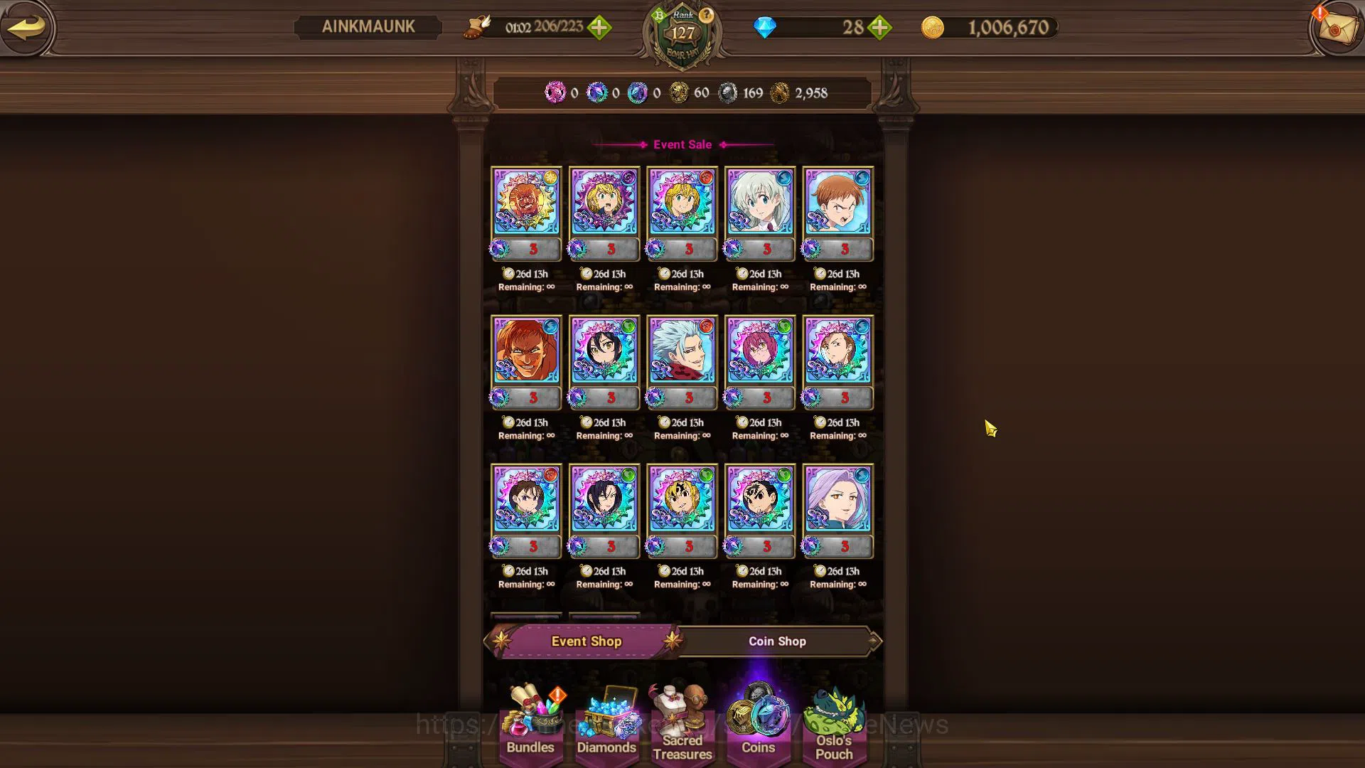 The Seven Deadly Sins: Grand Cross Accounts Asia|6,3M CC|2 LR+8 UR+Konosuba Collab|QD 3/6,Eliz image 12
